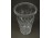 Vastagfalú gyönyörű csiszolt üveg váza 15.5 cm