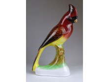 Régi nagyméretű Bodrogkeresztúri kerámia papagáj 20 cm