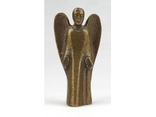 Kisméretű jelzett bronz angyalka szobor 6.5 cm