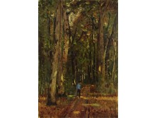 Paál László : Fontainebleau-i erdőrészlet nyomat