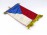 Régi kisméretű selyem cseh zászló 22.5 x 14 cm
