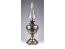 Régi fém petróleum lámpa cilinderrel 37 cm
