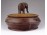 Faragott elefántos teakfa fadoboz 10 cm