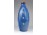 Régi kék mázas kerámia pálinkás butella 18 cm