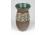Türkiz zöld mázas kisméretű kerámia váza 11.5 cm