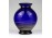 Régi aranyozott kék színű parádi jellegű üveg váza gömbváza