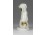 Régi pitiző porcelán kutya mama és kiskutyája porcelán szobor 8 cm