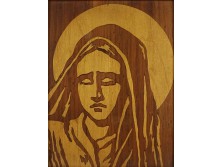 Mária intarziakép aranyozott keretben 26 x 20.5 cm
