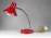 Retro szarvasi íróasztali piros fém lámpa