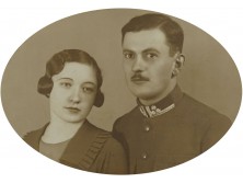 Régi katonai fotográfia portré 11 x 16 cm