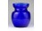 Kék színű öblös üveg váza díszváza 13.5 cm