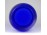 Kék színű öblös üveg váza díszváza 13.5 cm