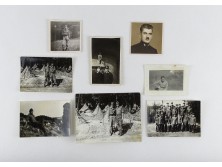 Antik fotográfia katona fotó 8 darab