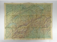 Régi Svájc térkép német nyelven - Schulkarte der Schweiz 1928