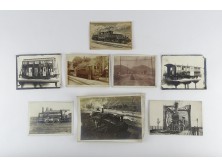 Antik vasút gőzös fotó mozdony fotográfia 8 darab