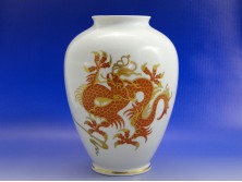 Wallendorf porcelán sárkányos váza