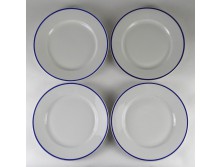 Régi kék szegélyes Zsolnay porcelán tányér készlet 4 darab
