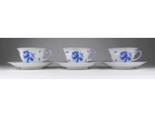 Régi kék virágos Rosenthal porcelán teáskészlet 3 darab