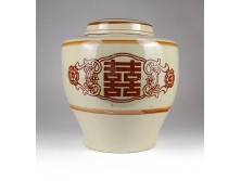 Régi nagyméretű keleti porcelán tea vagy gyömbér tartó edény