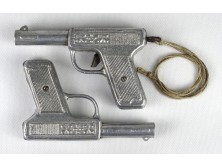 Retro alumínium gyerekjáték pisztoly párban