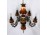 Retro öt karú majolika csillár 105 x 47 cm