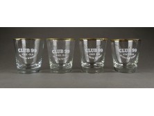 Régi Whiskey CLUB 99 üveg pohár 4 darab