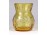 Színezett borostyánsárga kristály váza ibolyaváza 6.5 cm