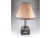 Antik csavart díszes kovácsoltvas asztali lámpa 53 cm