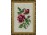 Régi rózsás gobelin aranyozott keretben 22 x 16 cm