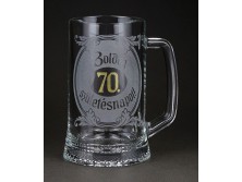 Boldog 70. születésnapot ajándék söröskorsó 0.5 liter