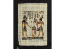 Keretezett egyiptomi papirusz kép 42 x 33.5 cm