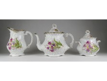Antik barokkos porcelán készlet teáskészlet vitrindísznek