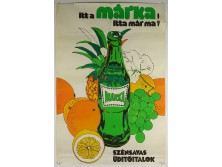 Retro nagyméretű MÁRKA üdítő reklám plakát 80 x 116 cm