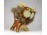 Gyönyörű retro bőr oroszlán figura 14 cm
