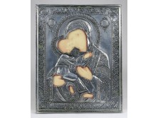 Mária gyermekével lemez ikon 22.5 x 18.5 cm