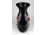 Nagyméretű mid century fekete üveg váza 31 cm