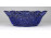 Jelzett kék áttört porcelán kínáló kosár 20.5 cm