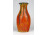 Mid century narancs mázas iparművészeti kerámia váza 15.5 cm