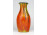 Mid century narancs mázas iparművészeti kerámia váza 15.5 cm