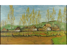 XX. századi festő : Domboldali tanyavilág 