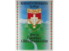 Kereszténydemokrata Néppárt KDNP nagyméretű retro plakát 1990