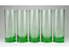 Retro zöld hibátlan üdítős pohár készlet 5 darab
