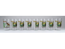 Régi Altenau Oberharz üveg pohár készlet 8 darab