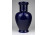 Aranyfácános kék színű kerámia váza díszváza 23 cm