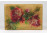 Régi kisméretű zárható festett rózsás fadoboz 3.5 x 6.5 x 9 cm