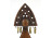 Régi kétágú alakos bronzzal futtatott gyertyatartó 29 cm