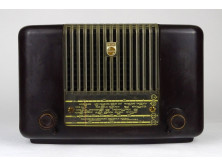 Antik Philips Philetta 54L csöves bakelitházas rádió 1954