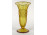 Régi borostyánsárga préselt üveg váza 23 cm