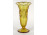 Régi borostyánsárga préselt üveg váza 23 cm