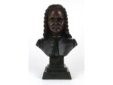 Jelzett datált Bach műgyanta mellszobor 28.5 cm
